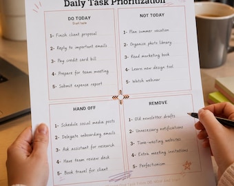 Lista de tareas diarias imprimible para mentes abrumadas, planificador de tareas con dificultad para comenzar