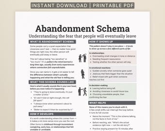 Guia Prático de Terapia do Esquema de Abandono, Guia para Relacionamentos Saudáveis, Referência Rápida para Terapeutas (PDF para Impressão)
