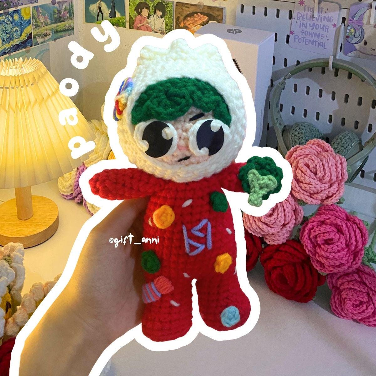 GMMTV Mascot Avocean Paody Ceri Keychain: Handmade GMM Crochet