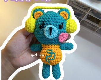 Permpoon Mini Plush Keychain - Crochet Amigurumi (Actual Keychain) Finished Product