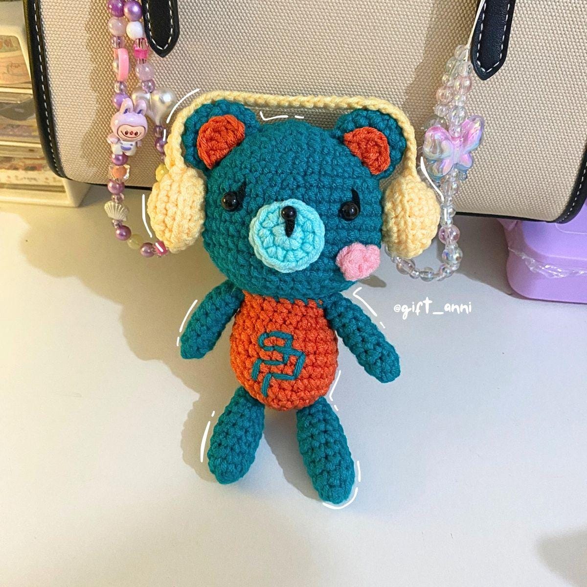 Permpoon GMM Mascot Keychain: Crochet Handmade GMMTV Amigurumi