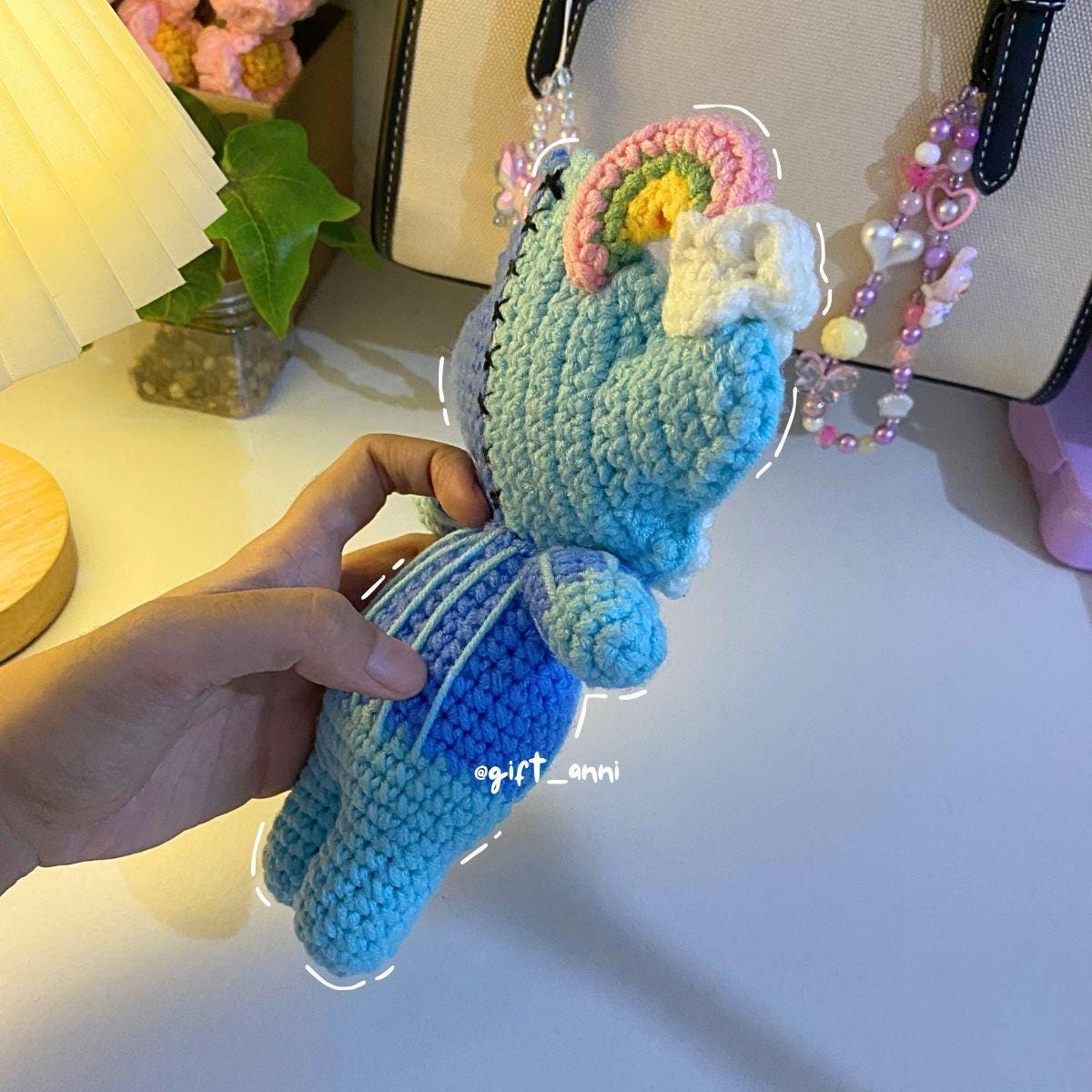 Smyle GMM Mascot Keychain: Crochet Handmade GMMTV Amigurumi