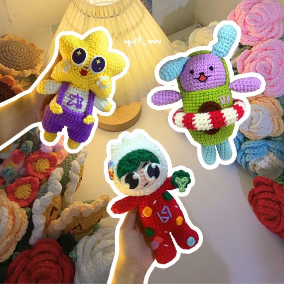 GMMTV Mascot Avocean Paody Ceri Keychain: Handmade GMM Crochet