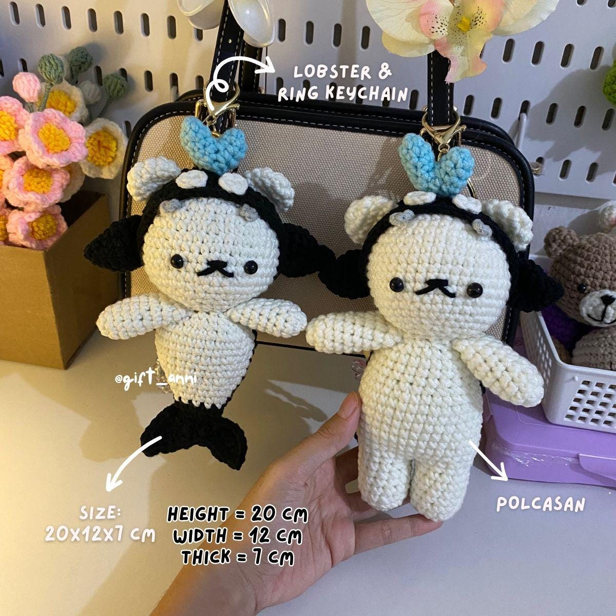 Polcasan GMM Mascot Keychain: Crochet Handmade GMMTV Amigurumi