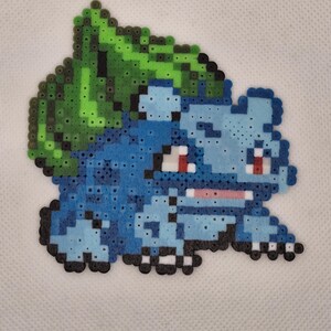 Mini sprite de batalla de Perler Bulbasaur - Verde