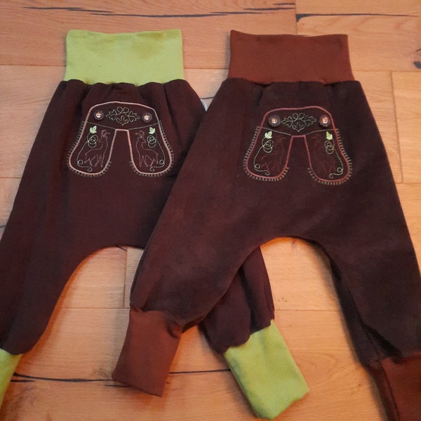 bayrisch bestickte Pumphose Gr 92-98, Pumphose, Trachtenhose, Lederhose, Lederhosenstil,