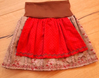 Traditional skirt, dirndl skirt size 74/ children's skirt/ traditional skirt for girls, unique Bavarian Bavaria
