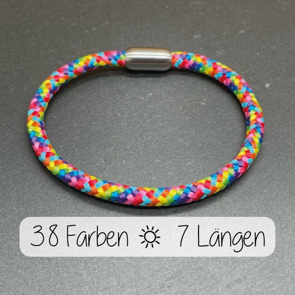 maritimes Segeltau Armband | 6mm | personalisierte Gravur | Armband Mann Frau Surfer Partner Freundschaft Geschenk Geburtstag Abschied