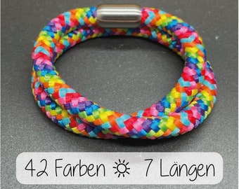 maritimes Segeltau Armband | 8mm extra lang | personalisierte Gravur | Armband Mann Frau Surfer Partner Freundschaft Geschenk Geburtstag