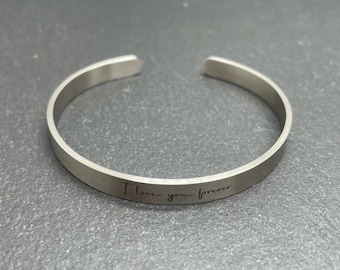 Bangle stainless steel with engraving | 6-8-12mm | customizable | Gift | Friendship Bracelet | Partner bracelet bracelet women