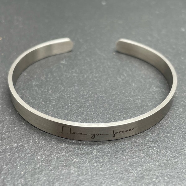 Bangle stainless steel with engraving | 6-8-12mm | customizable | Gift | Friendship Bracelet | Partner bracelet bracelet women