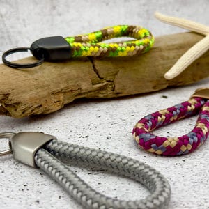 Segeltau Schlüsselanhänger | LOOP | personalisierte Gravur | Männer | Frauen | Hausschlüssel | Autoschlüssel