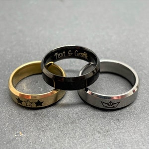narrow, bevelled ring | stainless steel | personalized engraving | jewelry woman man | unisex | gift Valentine&#39;s Day birthday | partner