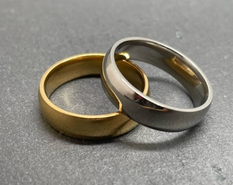 eleganter, glatter Ring | Edelstahl | personalisierte Gravur | Schmuck Frau Mann | unisex | Geschenk Valentinstag Geburtstag | Partnerring