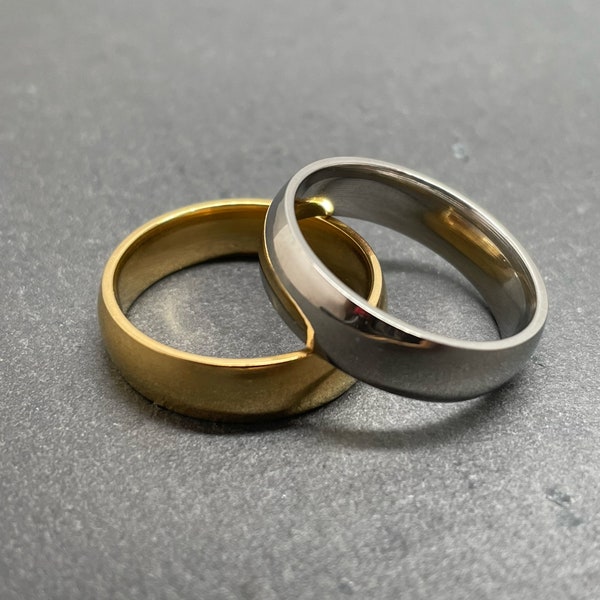eleganter, glatter Ring | Edelstahl | personalisierte Gravur | Schmuck Frau Mann | unisex | Geschenk Valentinstag Geburtstag | Partnerring