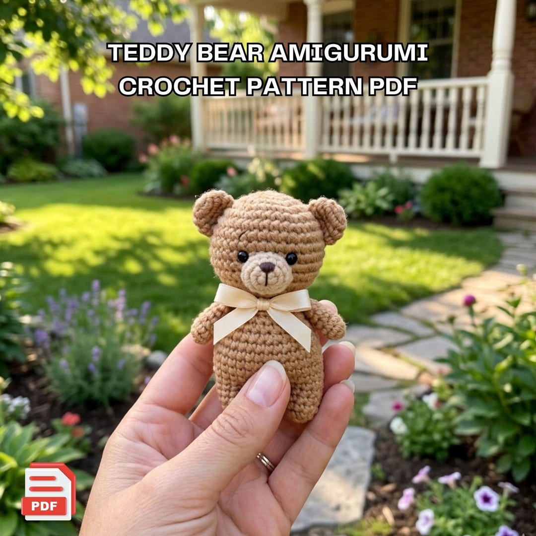 Teddy Bear Crochet Pattern | Amigurumi Pattern | PDF Tutorial | DIY ...