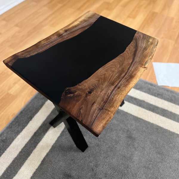 Custom table , Made to order, do not buy | Live Edge Table | Walnut | Modern | Table | Epoxy | Resin | Wood | Desk | furniture | Decor