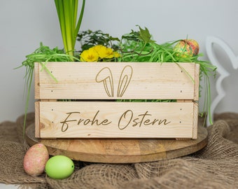 Osterkorb , Kiste zum selbst befüllen, Holzkiste, Ostern, Osternest, Geschenkidee, Frohe Ostern, Osterhase