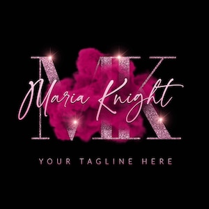 Logo rosa caldo, logo Sparkle, logo bellezza, logo gioielli, glitter ogo, logo nuvola premade, logo sopracciglia, logo fumo, logo unghie, logo ciglia