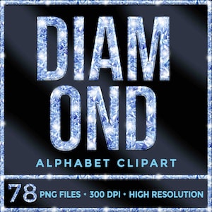 Diamant alfabet clip art PNG, blauw alfabet, blauwe glitter letters, zilveren diamant, Rose gouden alfabet, hoge glans, clip art lettertype #GL_5_2