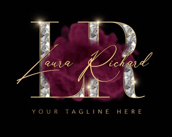 Logotipo de oro plateado, logotipo de brillo brillante, logotipo de artista de maquillaje, logotipo de boutique, logotipo de boutique, logotipo de salón, logotipo de estilista