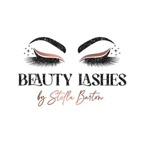 Lash logo design, Eyelash logo, Logo design, Premade logo, Logo Template, Lash Extensions, Rose Gold