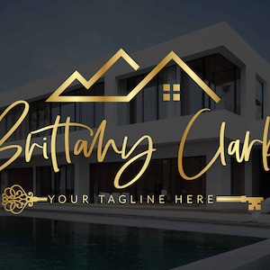 Premade Realtor Logo Design | Premade Logo Design | Real estate Logo | Gold Real Estate Logo | Signature Logo | Luxury logo | house key logo