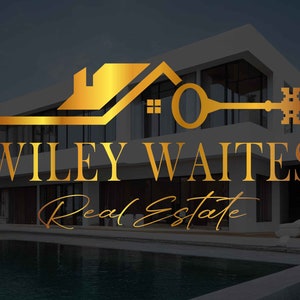 Premade Realtor Logo Design | Premade Logo Design | Real estate Logo | Gold Real Estate Logo | Signature Logo | Luxury logo | house key logo