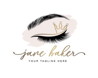 Beauty Logo Design, Lash Logo, Lashes Logo, Cosmetics Logo, Eyelash Makeup Artist, Business Logo, Salon logo