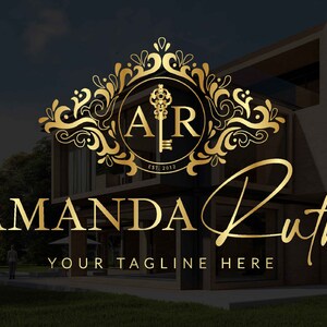 Premade Realtor Logo Design | Premade Logo Design | Real estate Logo | Gold Real Estate Logo | Signature Logo | Luxury logo | house key logo