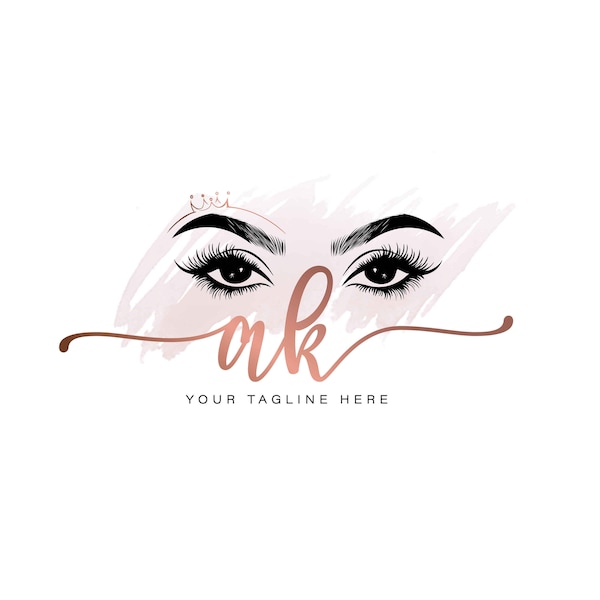 Premade Lash logo, Beauty Logo Design, Cosmetics Logo, Eyelash Makeup Artist, Beauty logo