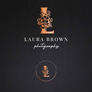 Premade Signature Logo Rose gold Logo Signature Photography Logo Stamp logo Blogger Logo Calligraphy Handwritten Logo Realtor Initials