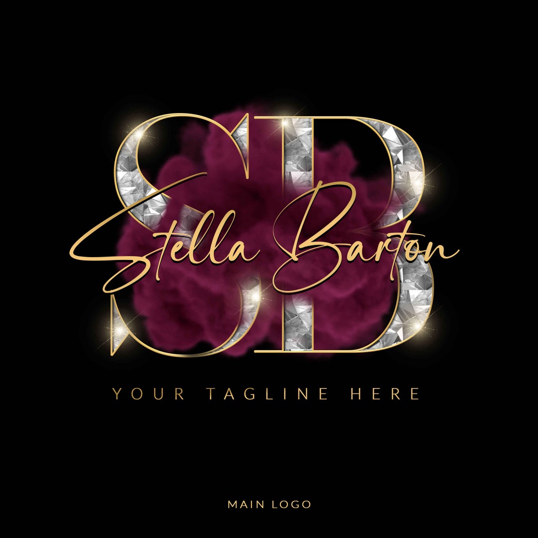 Silver Gold Logo, Glitter Sparkle Logo, Makeup Artist Logo, Boutique