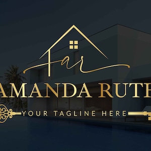 Premade Realtor Logo Design | Premade Logo Design | Real estate Logo | Gold Real Estate Logo | Signature Logo | Luxury logo | house key logo