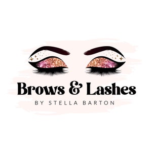 Lash Logo, Eyelash Logo, Rose gold Logo, Lashes Logo, Lash Extension Logo, Makeup Logo, Premade Business Logo