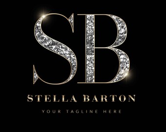 Gold und Silber Glitzer Logo, Sparkle Logo, Beauty Logo, Boutique Logo, Haar Logo, Wimpern Logo, Nägel Logo, Brauen Logo