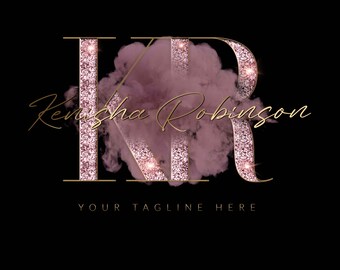 Pink Glitter Logo, Premade Logo, Beauty Logo, Jewellery Logo, Sparkle Glitter Logo, Pink Logo, Cosmetics Logo,Spa Logo,brow logo, smoke logo