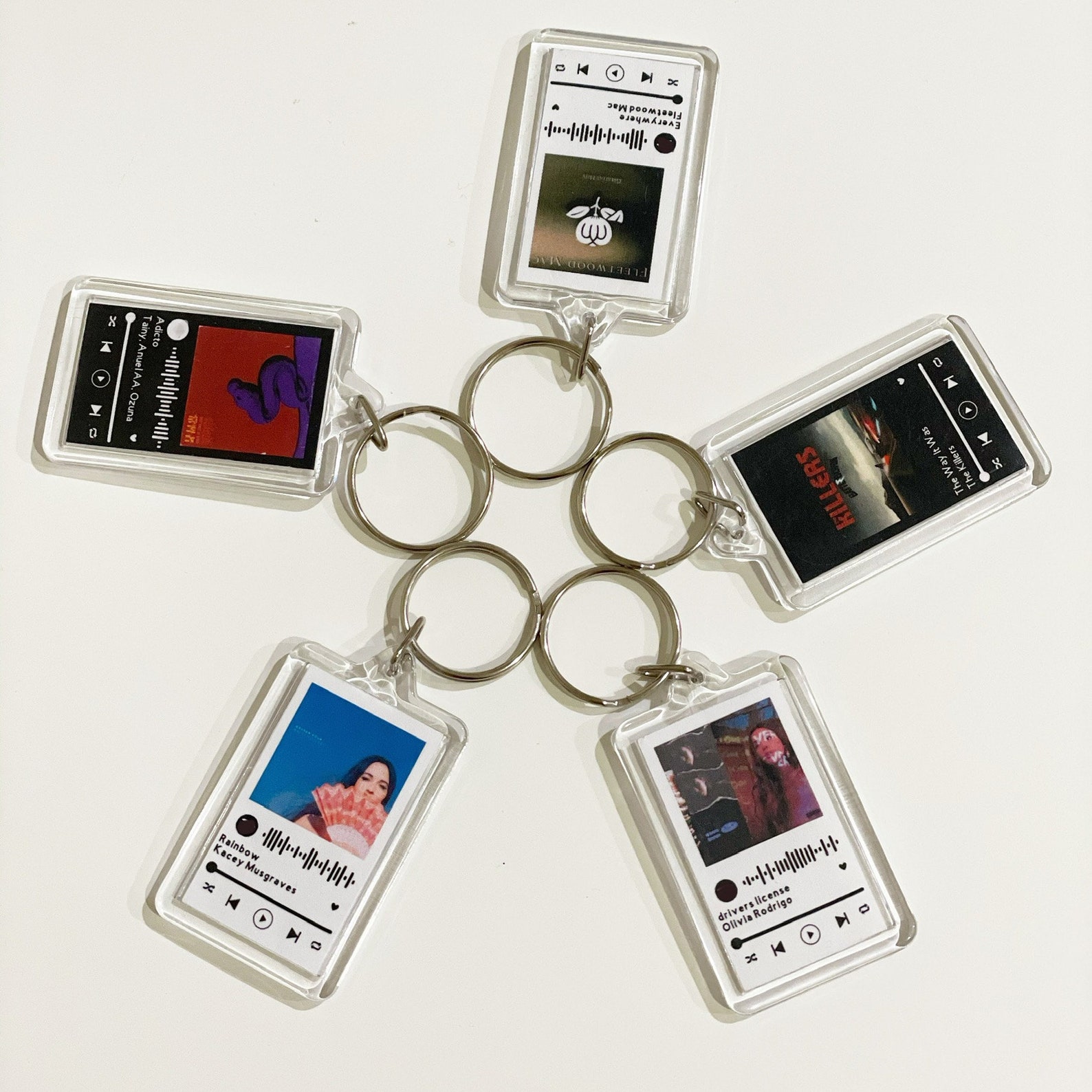 Custom Music Player Keychain Song Plaque Keychain Customized Song