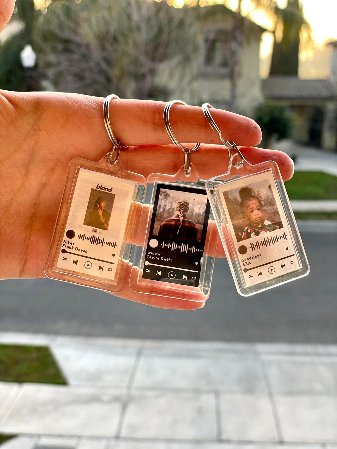 Custom Music Player Keychain Song Plaque Keychain Customized Song