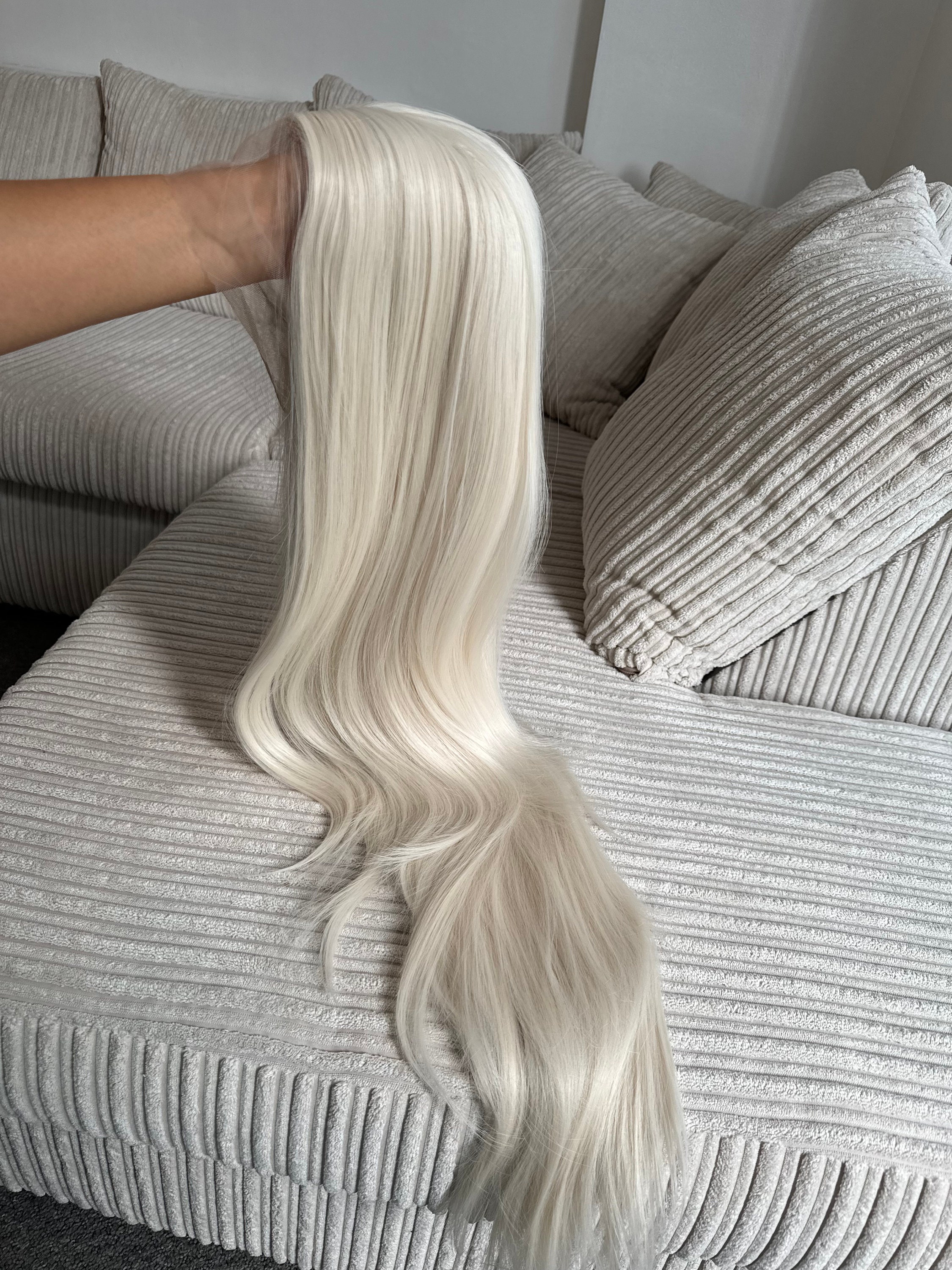 - ✨24” PLATINUM BLONDE  STRAIGHT LACE FRONT …NEW 13x6 Platinum Blonde Lace Frontal (HD Lace) main image 2