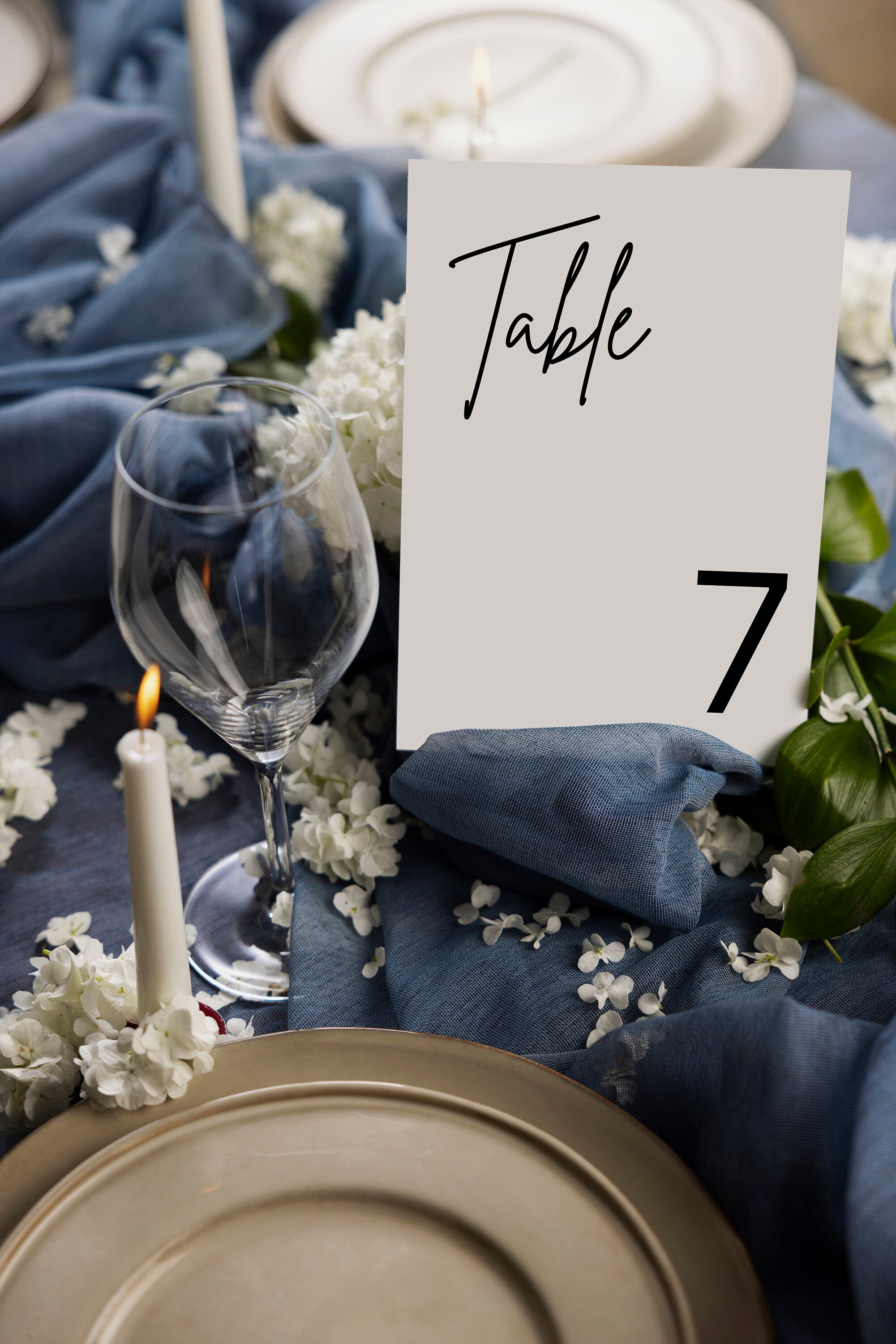 Table Number Design_08 Modern Wedding Table Number Editable Table