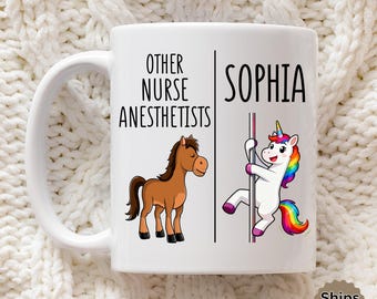 Funny Unicorn Mug, Nurse Anesthetist Mug, Personalized Nurse Anesthetist Cup, Gift For Nurse Anesthetist Mug, CRNA Gifts, Nurse Unicorn Gift