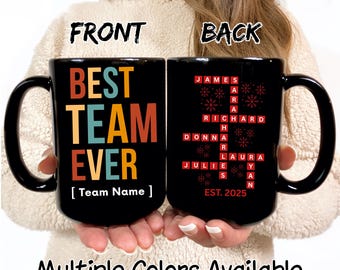 Personalized Best Team Ever Mug – Custom Scrabble Name Design, Custom Dream Team Gifts, Team Gift, Best Team gift, Best Team Christmas Gift