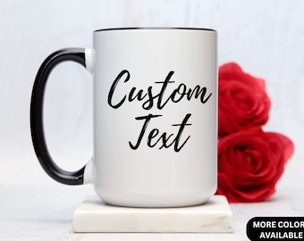 Tasse à café personnalisable, tasse à texte personnalisée avec vos mots, tasse à café en céramique avec citation, cadeau de Noël / anniversaire tasse à café avec texte personnalisé,