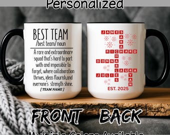 Best Team Definition Scrabble - Personalized Mug, Christmas Mug, Christmas Coworker Gift, Name Gift, Working Mug, Puzzle Name,Dream Team Mug