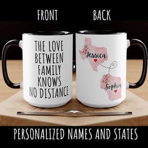 Friend Gift Family Mug gift Side by Side or Far Apart Family Will Always Be Close at Heart Mug, Long Distance Grandparent Gift, Cousin Gift