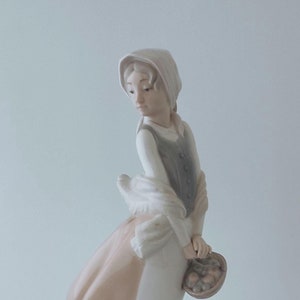 Nao hand made in Spain by LLadro / Girl  With a Basket of Fruits.