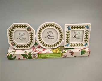 Mini marcos de fotos de cerámica del Jardín Botánico de Portmeirion.