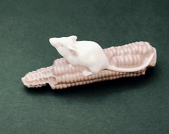 Vintage Royal Copenhagen Mouse on Corn Cob Figurine 512 First Quality Danish Porcelain Erik Nielsen Collectibles Mid Century Denmark Art