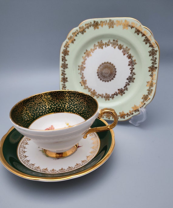 Stanley Fine Bone China Plate, Saucer and a Cup in Deep